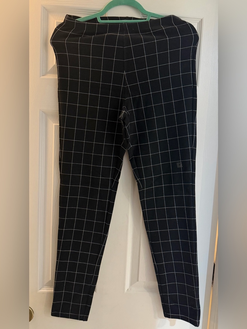 Express Black Windowpane Dress Leggings